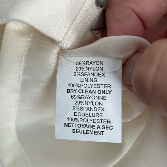 NWT Trina Turk Naomi Ivory Ponte Knit Studded Shift Dress 2 - Picture 8 of 9